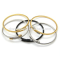 Moda New Arrived torcido simples barata bracelete de aço inoxidável pulseira GSL006